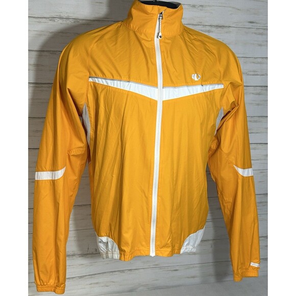 Pearl Izumi Elite Series BARRIER Cycling Orange Jacket Mens LARGE Full Zip Bike - Picture 1 of 16